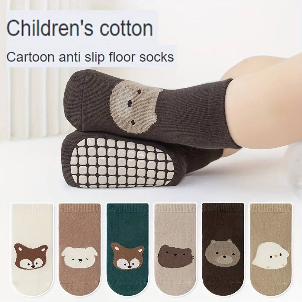 6 Pairs Autumn And Winter Larg - Unisex Baby Socks Non Slip 评论和价格