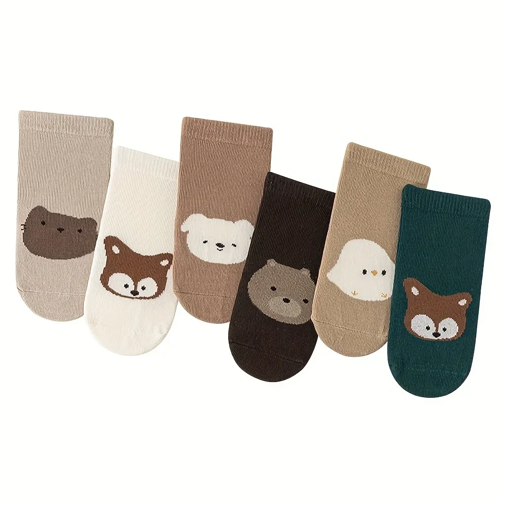 6 Pairs Autumn And Winter Larg - Unisex Baby Socks Non Slip 评论和价格