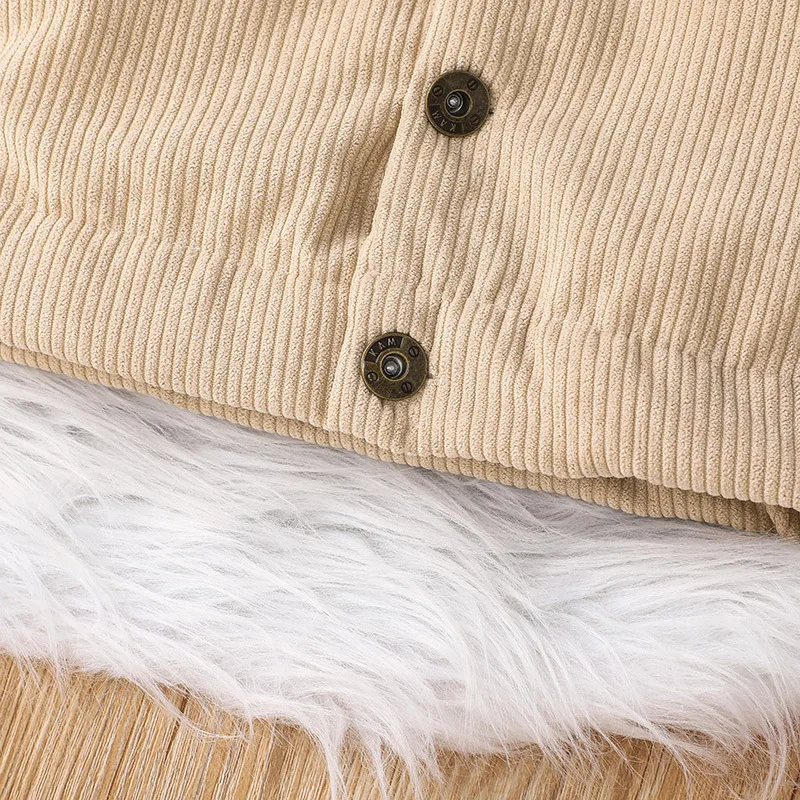 Baby Corduroy Fleece Lined Jac - Toddler Boy Winter Fleece Jacket 评论和价格